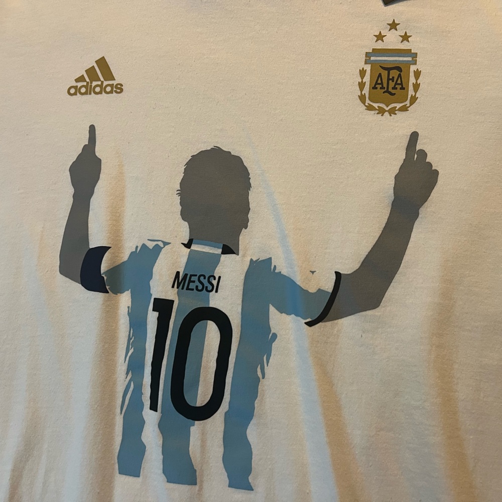RARE adidas Argentina MESSI World Cup Champs 3-Stars Trophy shirt jersey kit AFA - Picture 2 of 6